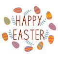 Happy Easter illustration. Happy Easter. Happy Easter concept. Royalty Free Stock Photo