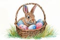 Happy easter irises Eggs Easter Egg Roll Basket. White pleasant Bunny lavender. Prayer background wallpaper