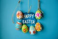 Happy easter easter joy Eggs Easter Bunny Inflatables Basket. White Vining blossom Bunny Botany. Eggstra special background