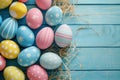 Happy easter joy Eggs Eggstravaganza Basket. White easter magnolia Bunny Snapdragon. Easter motif background wallpaper