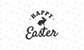 Happy Easter label. Simple design for Easter events. Royalty Free Stock Photo
