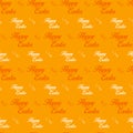 Happy Easter Letter Orange Seamless Background