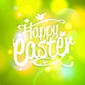 Happy Easter lettering card template Royalty Free Stock Photo