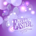 Happy Easter lettering card vector template Royalty Free Stock Photo