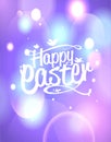 Happy Easter lettering card vector template Royalty Free Stock Photo