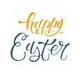 Happy Easter lettering composition hand drawn.