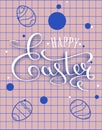 Happy Easter lettering greeting card Royalty Free Stock Photo