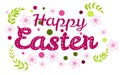 Happy easter lettering Royalty Free Stock Photo