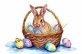 Happy easter lilies Eggs Bunny Tracks Basket. White Magnolia Bunny Endearing. egg toss background wallpaper