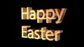Happy Easter message on black background Royalty Free Stock Photo