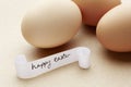 Happy easter message with eggs Royalty Free Stock Photo