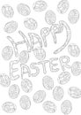 Happy Easter Message with Eggs