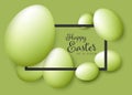 Happy Easter - minimalist pastel green easter card