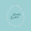 Happy Easter minimalistic card template with Easter egg