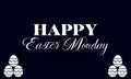 Happy Easter Monday beautiful Text illustration Design Royalty Free Stock Photo