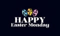 Happy Easter Monday beautiful Text illustration Design Royalty Free Stock Photo