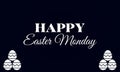 Happy Easter Monday beautiful Text illustration Design Royalty Free Stock Photo