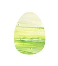 Happy Easter monochrome egg with acrylic texture on white background Royalty Free Stock Photo