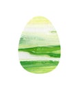 Happy Easter monochrome egg with acrylic texture on white background Royalty Free Stock Photo