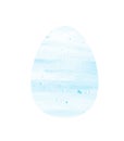 Happy Easter monochrome egg with acrylic texture on white background Royalty Free Stock Photo