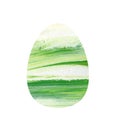 Happy Easter monochrome egg with acrylic texture on white background Royalty Free Stock Photo