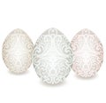 Happy Easter ornamented classic Easter eggs