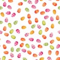 Vector seamless pattern with easter eggs. Happy Easter ornaments and decorative elements. For greeting cards