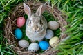 Happy easter pansies Eggs Easter motif Basket. White festive designs Bunny Easter love. Easter festal background wallpaper
