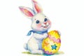 Happy easter passover Eggs Cheer Basket. White artistic card Bunny rejoice. easter blessing background wallpaper Royalty Free Stock Photo