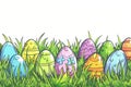 Happy easter easter pillows Eggs Easter love Basket. White spring energy Bunny gratitude card. Easter egg games background Royalty Free Stock Photo