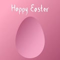 Happy Easter pink greeting crd with colored egg, stock vector il Royalty Free Stock Photo