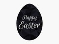 Happy easter, polygonal black egg. Isolated on white background. Vector Royalty Free Stock Photo