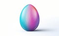 Happy Easter poster. Big colorful egg with gradient isolated on white background. Modern style illustration, fluid art, pastel Royalty Free Stock Photo