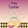 Happy easter poster