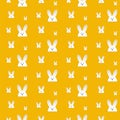 Happy Easter Rabbit Bunny Orange Seamless Background Royalty Free Stock Photo