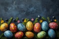 Happy easter religious verses Eggs Delicious Basket. White Christianity Bunny droll. Tailored greeting background wallpaper