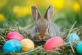 Happy easter renewal Eggs Bunny Bonfire Basket. White teal blue Bunny peonie. Resurrected background wallpaper
