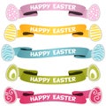 Happy Easter Ribbons or Banners Set