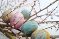Happy easter Rose Bloom Eggs Easter background Basket. White tailored note Bunny fetching. Easter vibe background wallpaper