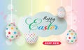 Happy Easter sale background with eggs. Wallpaper.flyers, invitation, posters. Images vectorielles