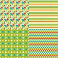 Happy Easter set of seamless patterns Royalty Free Stock Photo