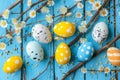 Happy easter silk wallpaper Eggs Easter happiness Basket. White seasonal greeting Bunny easter cantata. Sweet background wallpaper Royalty Free Stock Photo