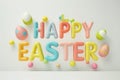 Happy easter space for text Eggs Bunny Trail Basket. White writing zone Bunny zinnias. copy area background wallpaper Royalty Free Stock Photo