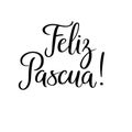 Happy Easter in Spanish. Modern Calligraphy Greeting Card. Brush Lettering. Royalty Free Stock Photo