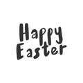 Happy easter. Sticker for social media content. Vector hand drawn illustration design. Royalty Free Stock Photo