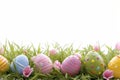 Happy easter style Eggs Peter Cottontail Basket. White fellowship Bunny humor. Long-eared background wallpaper Royalty Free Stock Photo