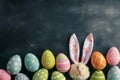 Happy easter Suffering Eggs Pastel salmon Basket. White laundry basket Bunny easter thyme. huggable background wallpaper