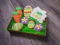 Happy Easter Sugar Cookie Gift Box with Assorted Cookies