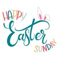 Happy Easter Sunday colorful lettering Royalty Free Stock Photo