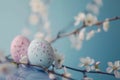 Happy easter Tail Eggs Easter Vigil Basket. White style Bunny bunny adventure. easter rose background wallpaper